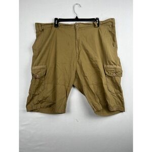 Kenneth Cole Mens Cargo Shorts Size 44 Stretch Multi‎ Pocket Tan Brown